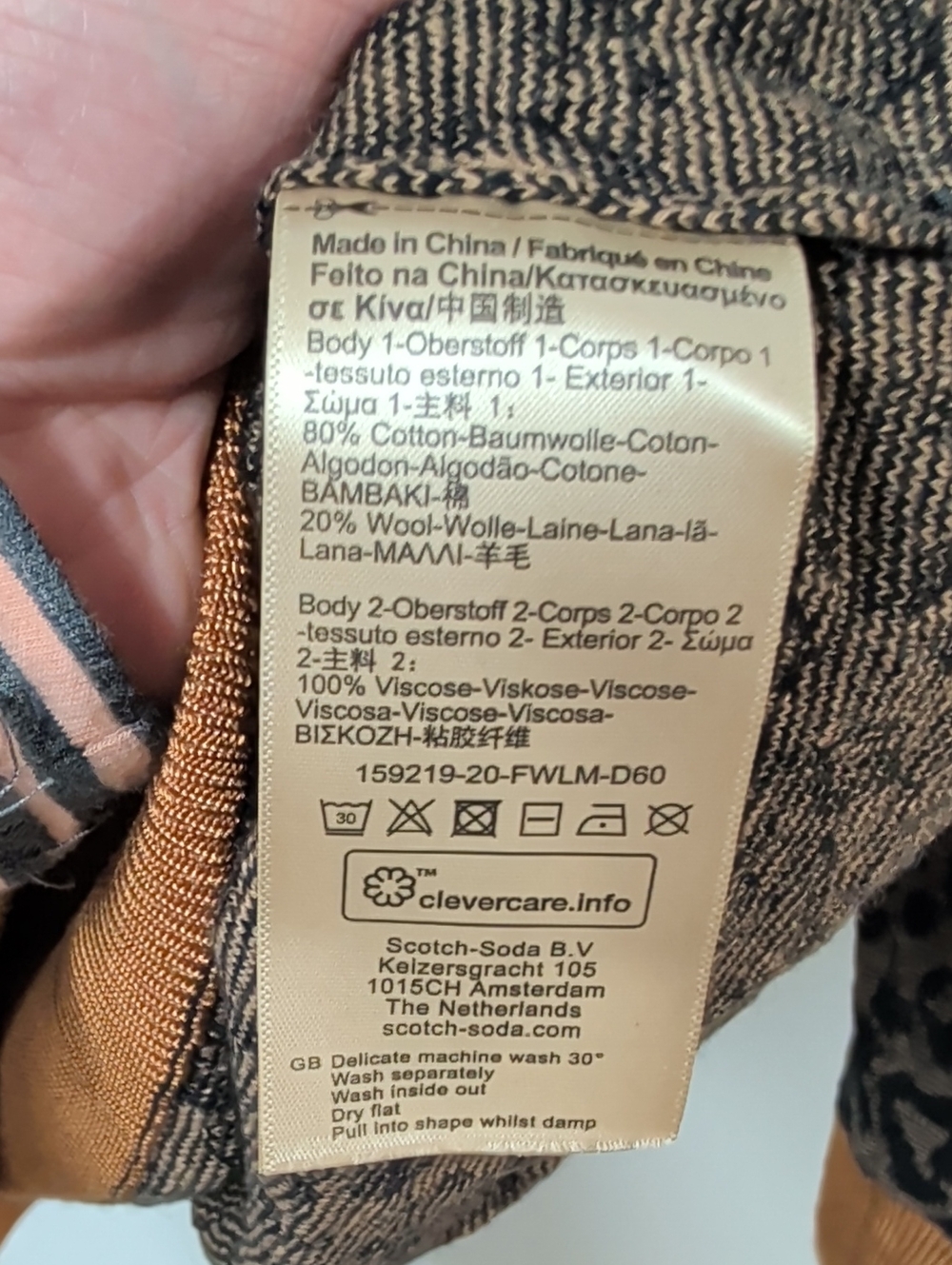 Scotch & Soda Cheetah Print V-Neck Knit Sweater - Picture 3 of 7